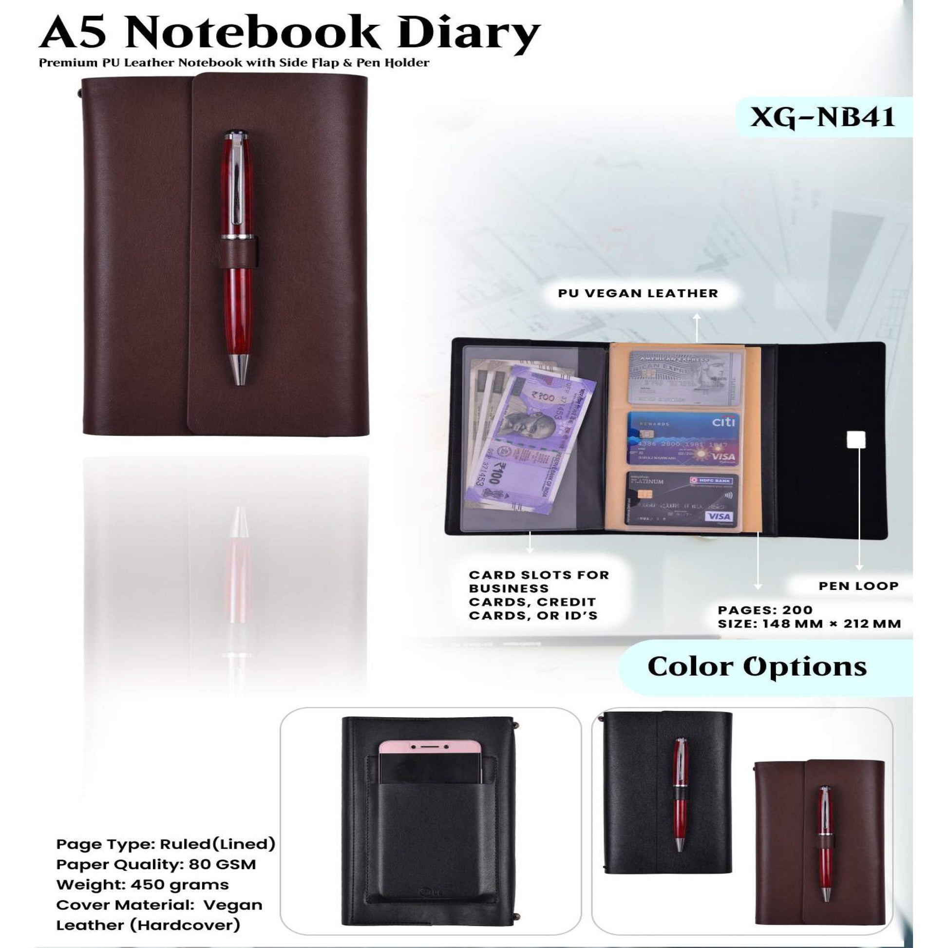 A5 Notebook Diary XG - NB41 MARSH Corporate gifts
