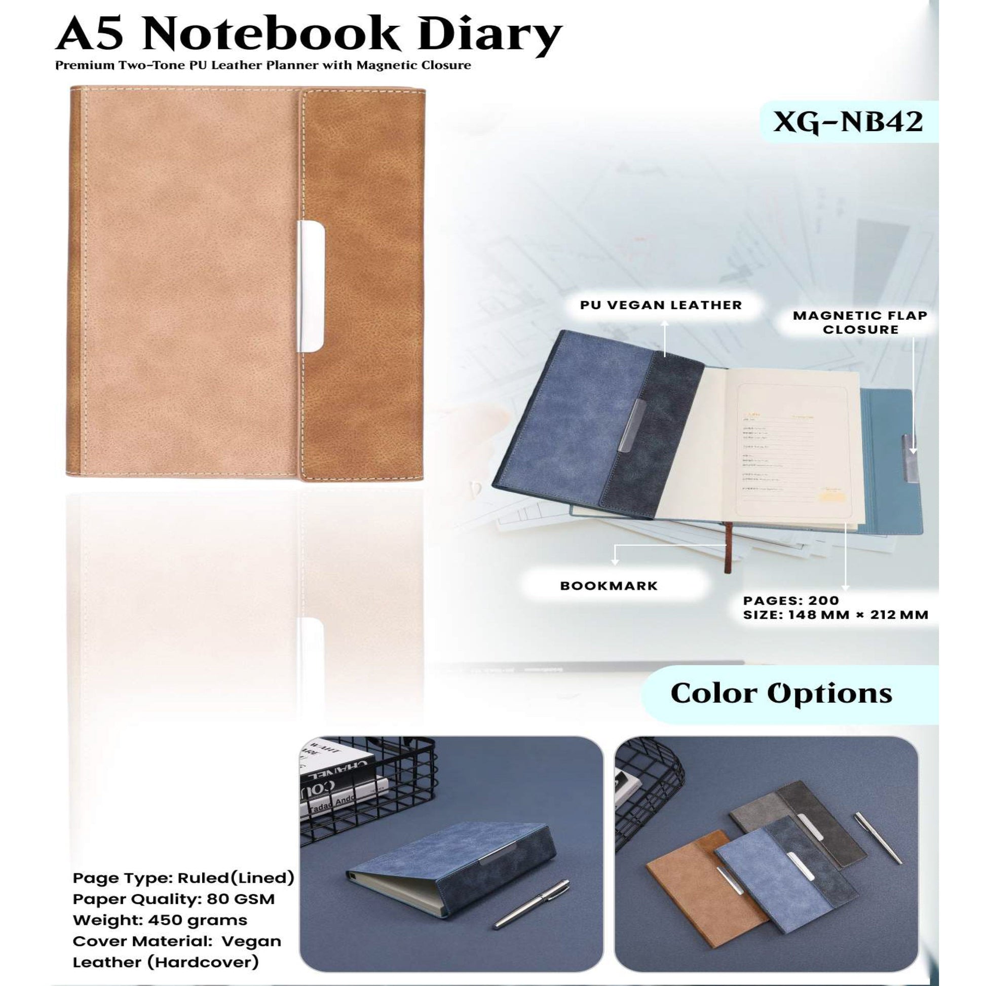 A5 Notebook Diary XG - NB42 MARSH Corporate gifts