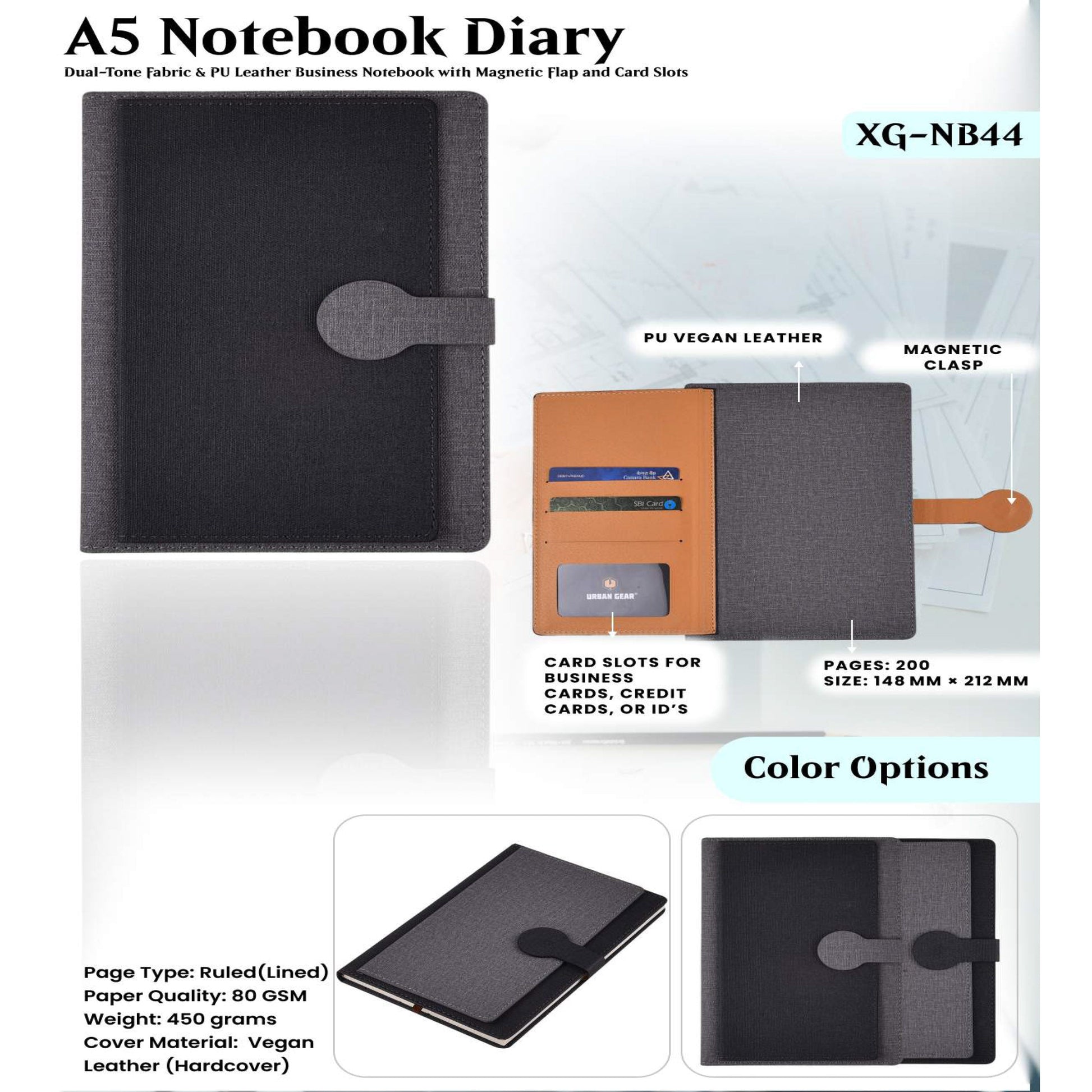 A5 Notebook Diary XG - NB44 MARSH Corporate gifts