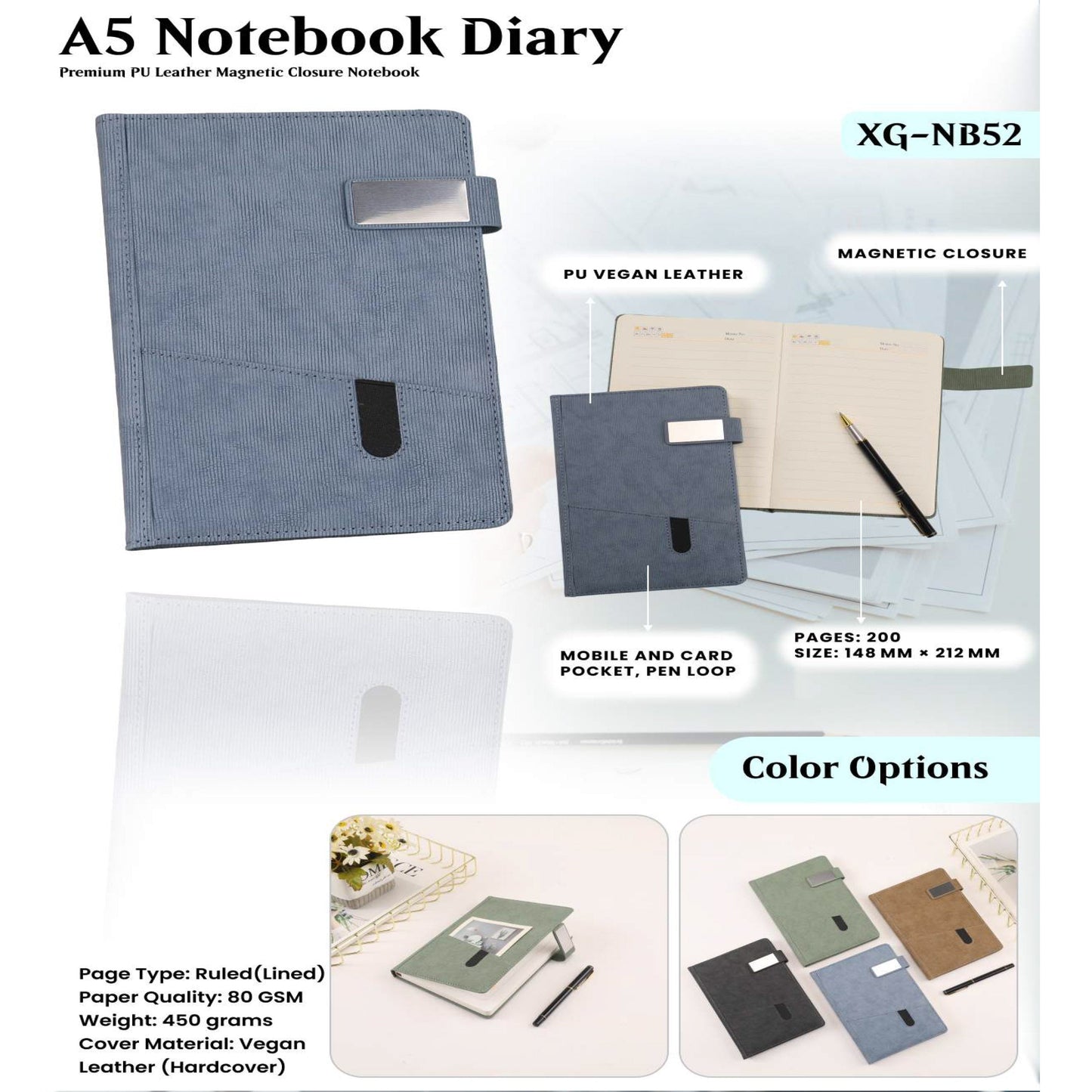 A5 Notebook Diary XG - NB52 MARSH Corporate gifts