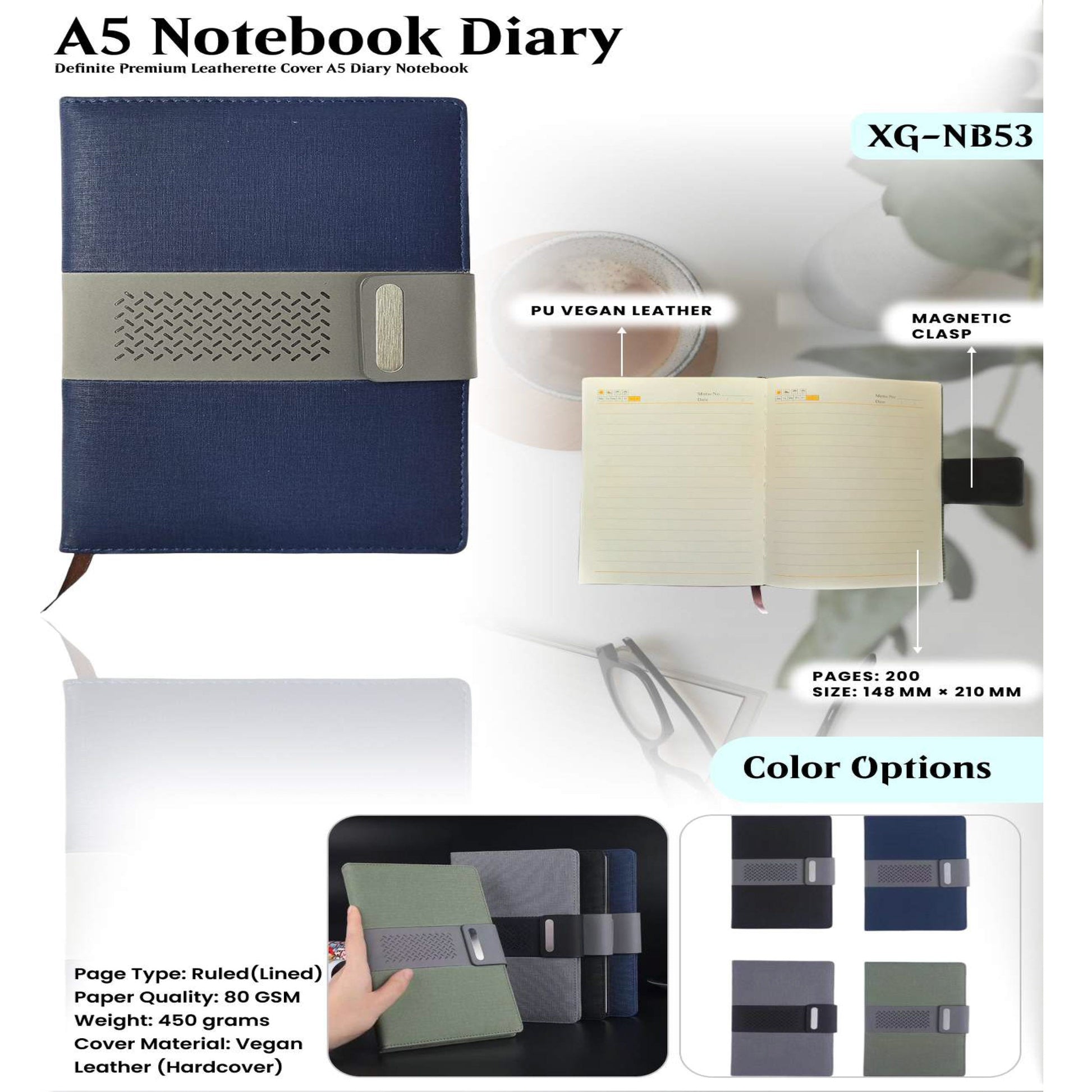 A5 Notebook Diary XG - NB53 MARSH Corporate gifts
