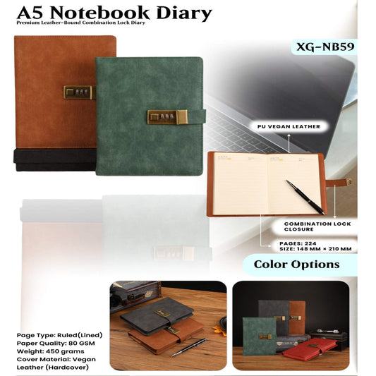 A5 Notebook Diary XG - NB59 MARSH Corporate gifts