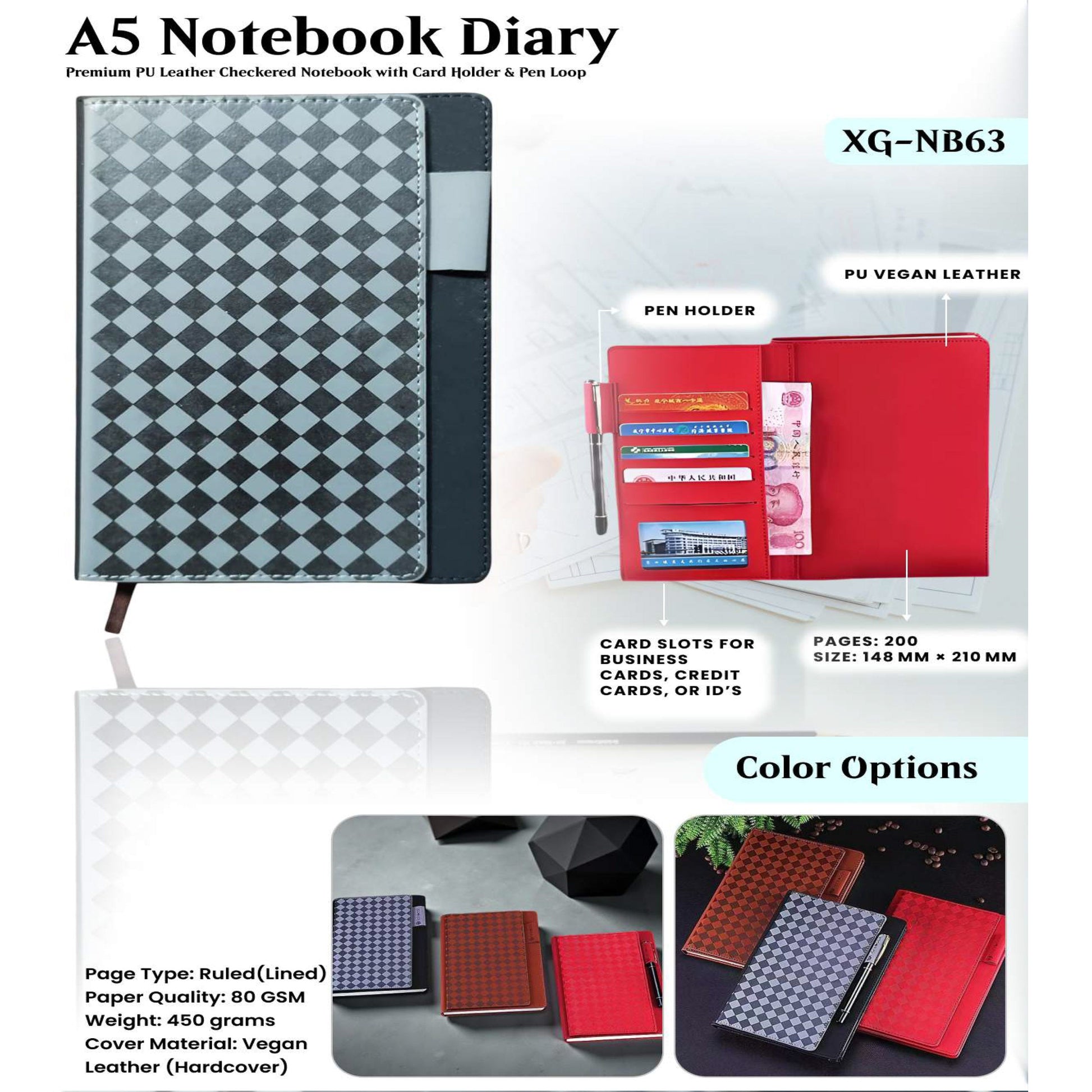 A5 Notebook Diary XG - NB63 MARSH Corporate gifts