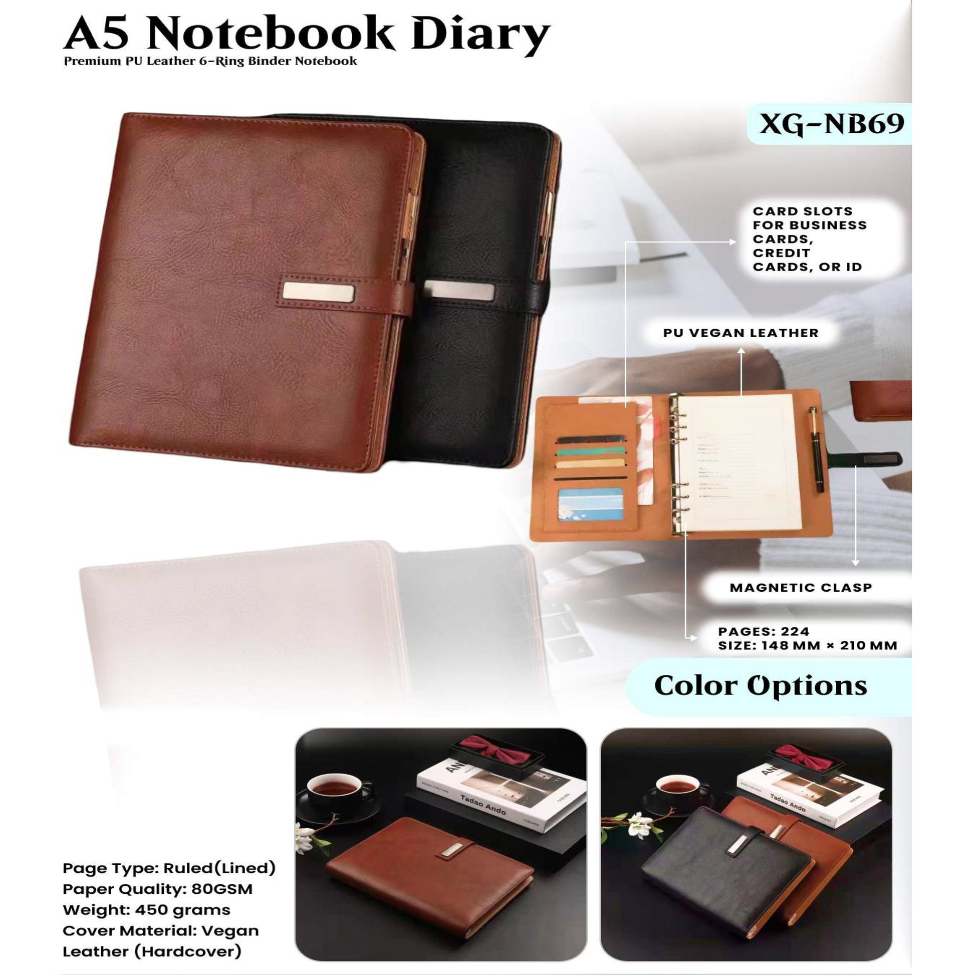 A5 Notebook Diary XG -NB69 MARSH Corporate gifts