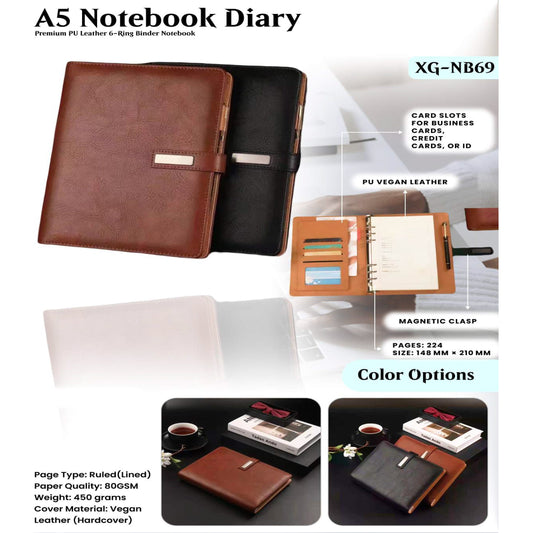 A5 Notebook Diary XG -NB69 MARSH Corporate gifts