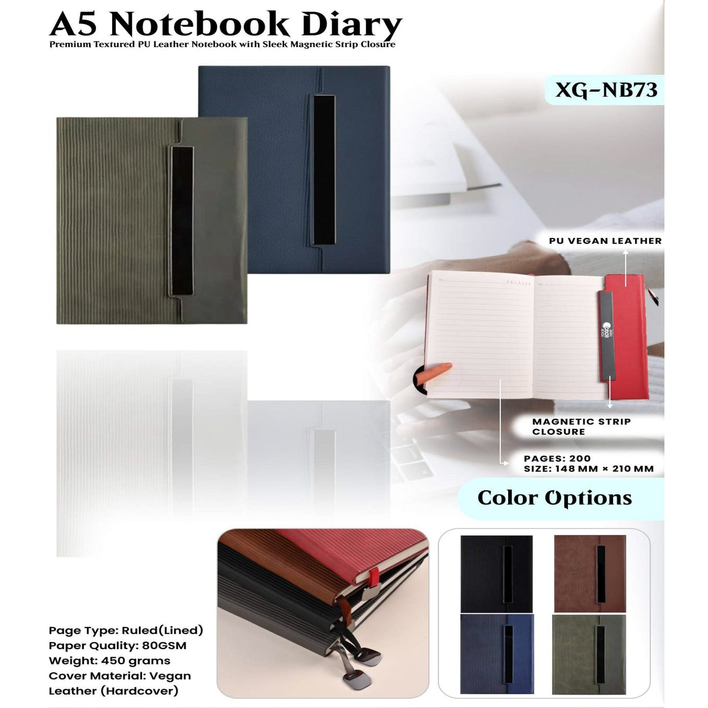 A5 Notebook Diary XG -NB73 MARSH Corporate gifts