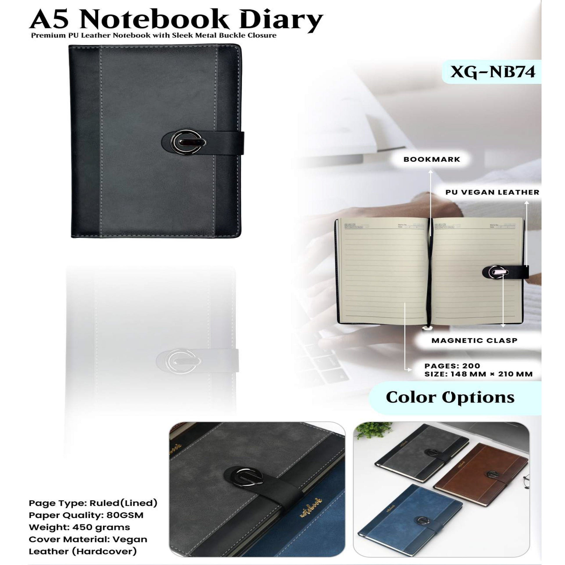 A5 Notebook Diary XG -NB74 MARSH Corporate gifts