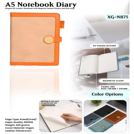 A5 Notebook Diary XG -NB75 MARSH Corporate gifts