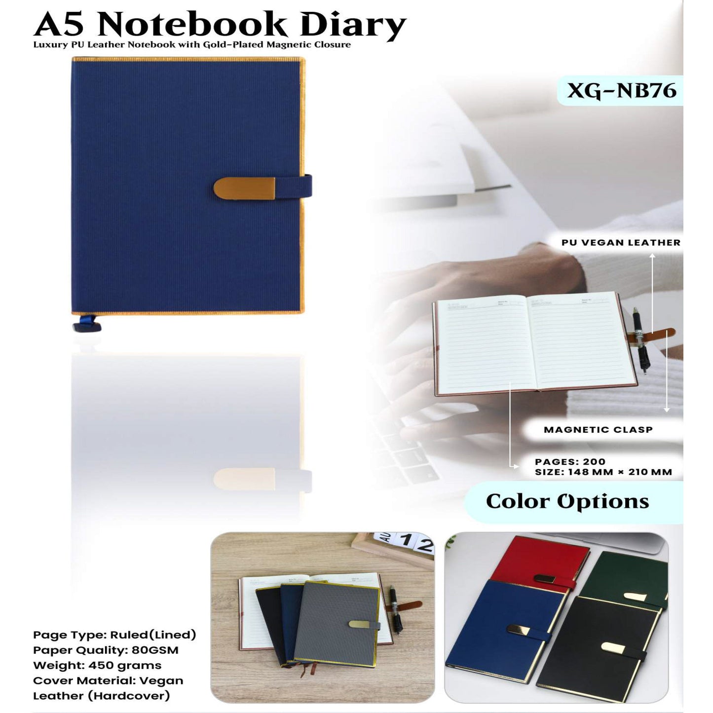 A5 Notebook Diary XG -NB76 MARSH Corporate gifts