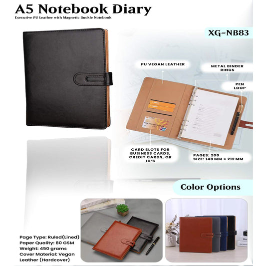 A5 Notebook Diary XG -NB83 MARSH Corporate gifts