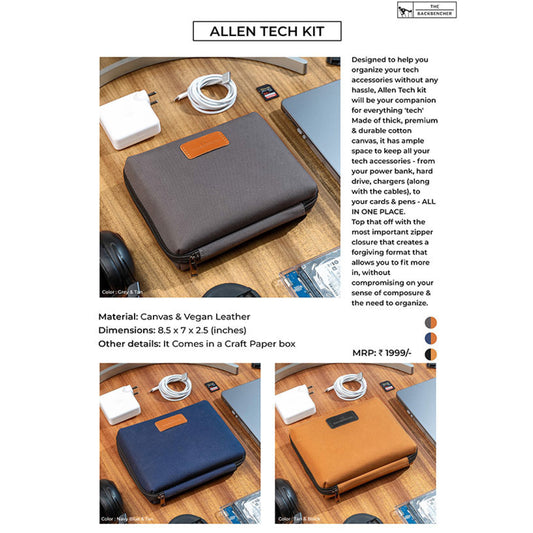 ALLEN TECH ORGANIZER - VEGAN LEATHER MARSH Corporate gifts