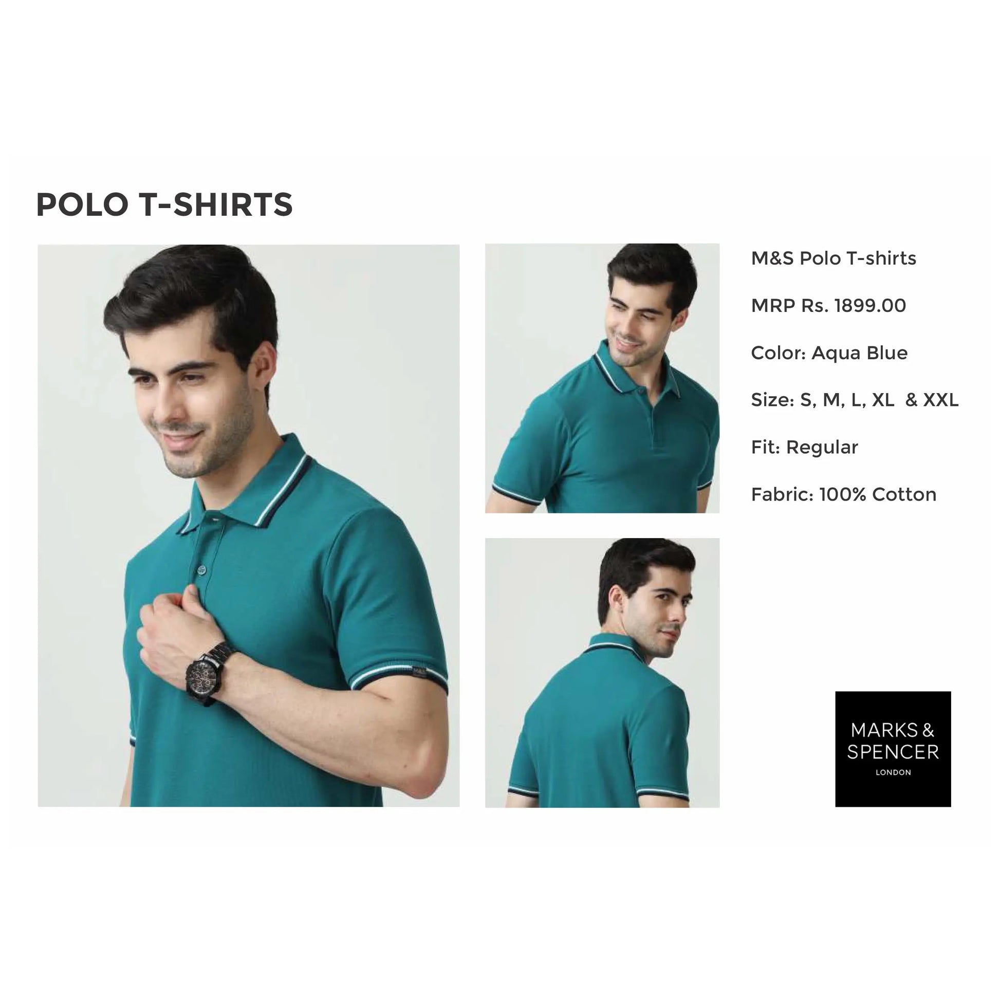MARK & SPENCERS- POLO-T-SHIRT - PLAIN MARSH Corporate gifts