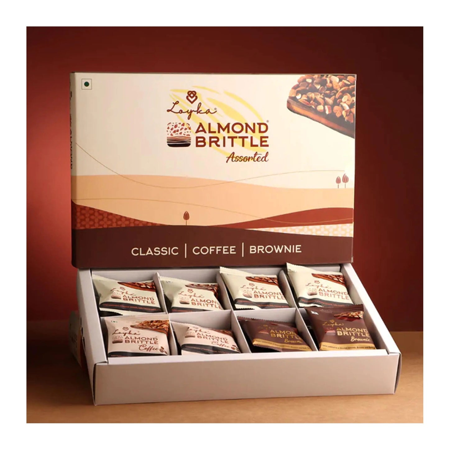 LOYKA - ALMOND BRITTLE ASSORTED (12 PCS) BOX MARSH Corporate gifts