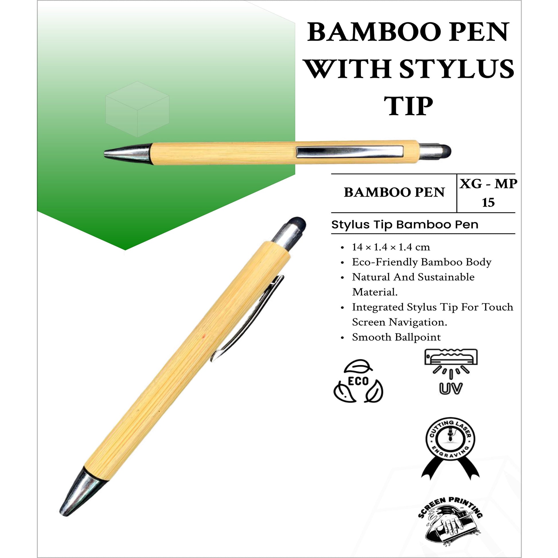 Bamboo  Pen With Stylus Tip  XG - MP15 MARSH Corporate gifts