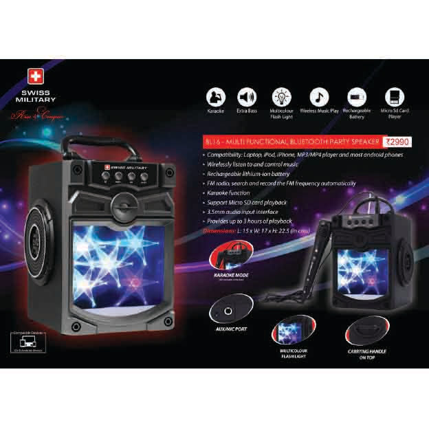 SWISS MILITARY - BLUETOOTH SPEAKER  - BL16 MARSH Corporate gifts