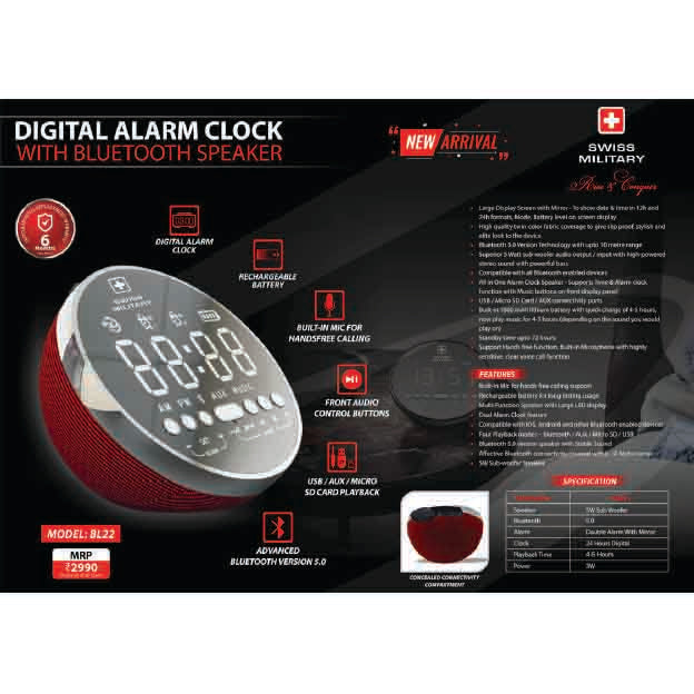 SWISS MILITARY - BLUETOOTH SPEAKER  - BL22 MARSH Corporate gifts