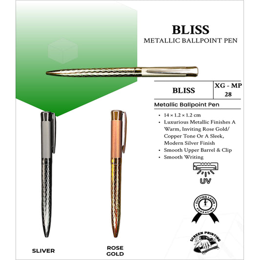 Bliss Metallic BallPoint Pen XG - MP28 MARSH Corporate gifts