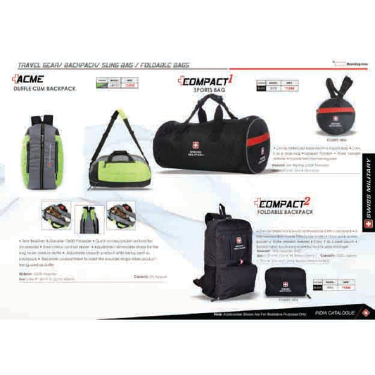 SWISS MILITARY - TRAVEL BAG -LBP23 & BP5 & BP6 MARSH Corporate gifts