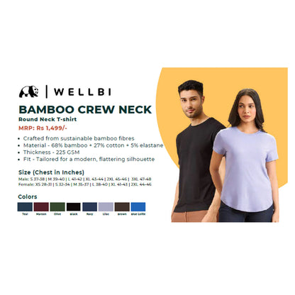WellBi Bamboo Crew Neck T-shirt
