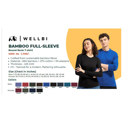 WellBi Bamboo Full Sleeve T-shirt