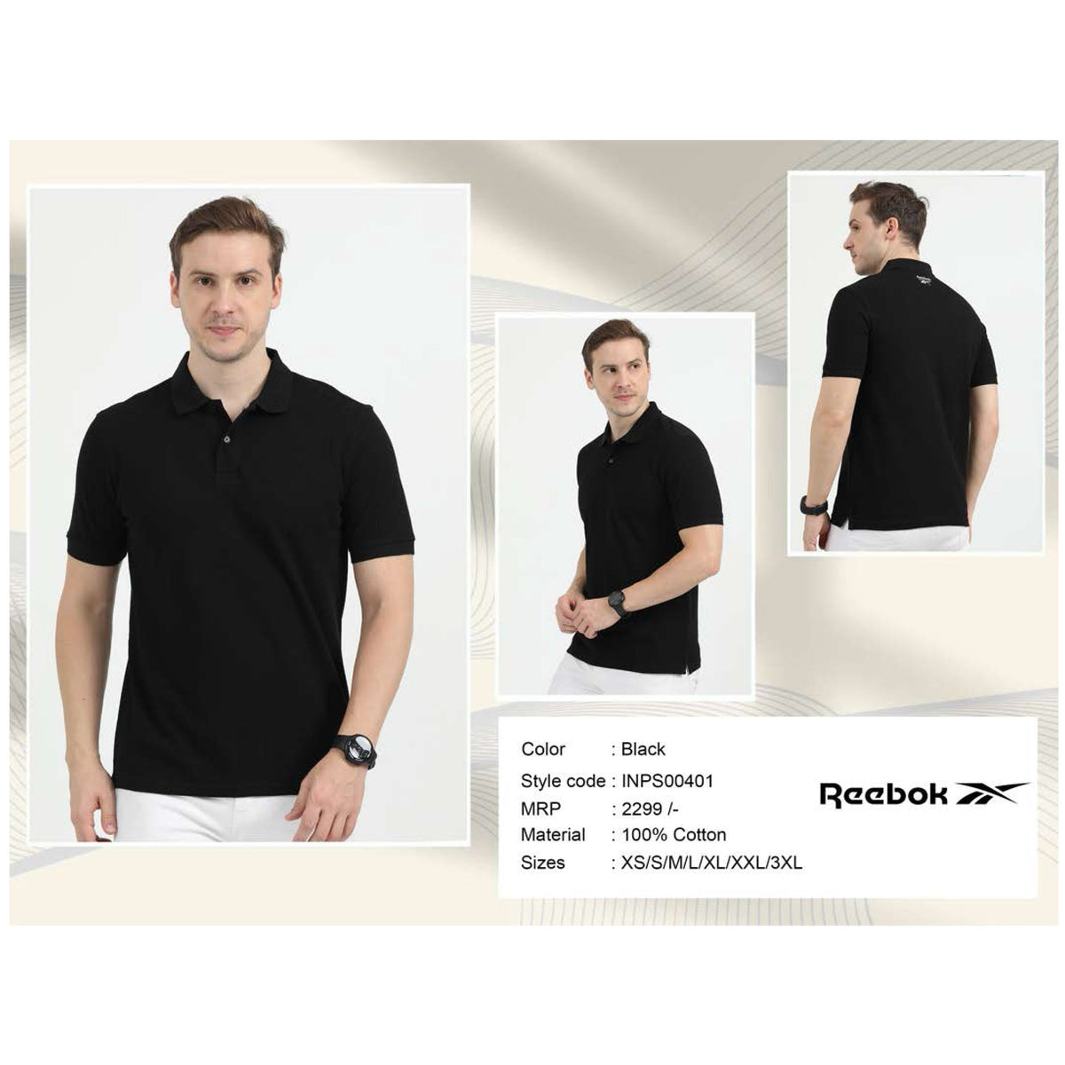 Reebok Cotton Polo T-shirt