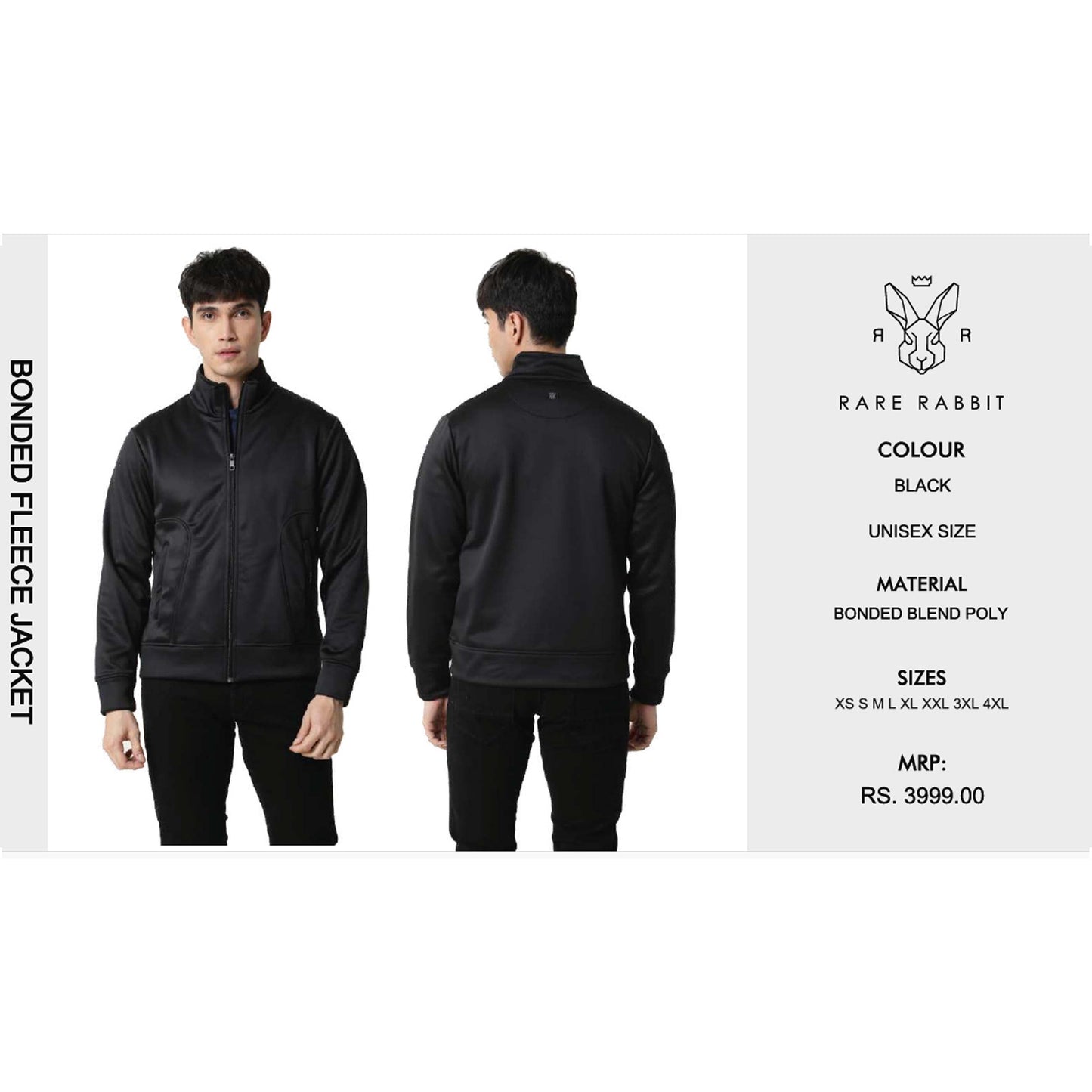 Rare Rabbit Bonded Fleece Jacket