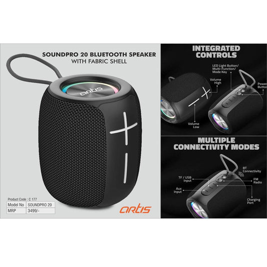 Ortis Soundpro 20 Bluetooth speaker with Fabric Shell- C 177 MARSH Corporate gifts