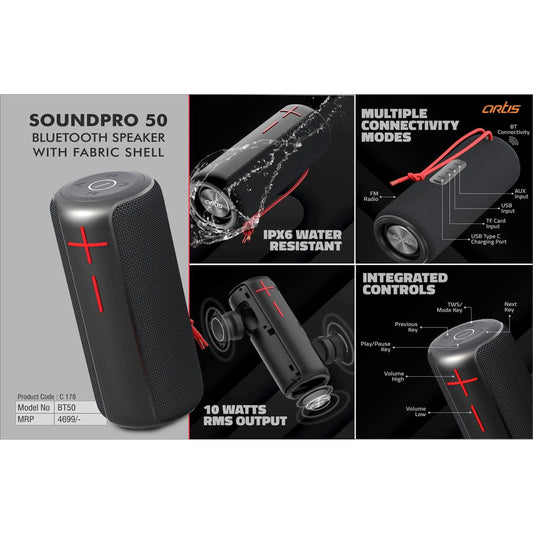 Ortis Soundpro 50 Bluetooth speaker with Fabric Shell - C 178 MARSH Corporate gifts