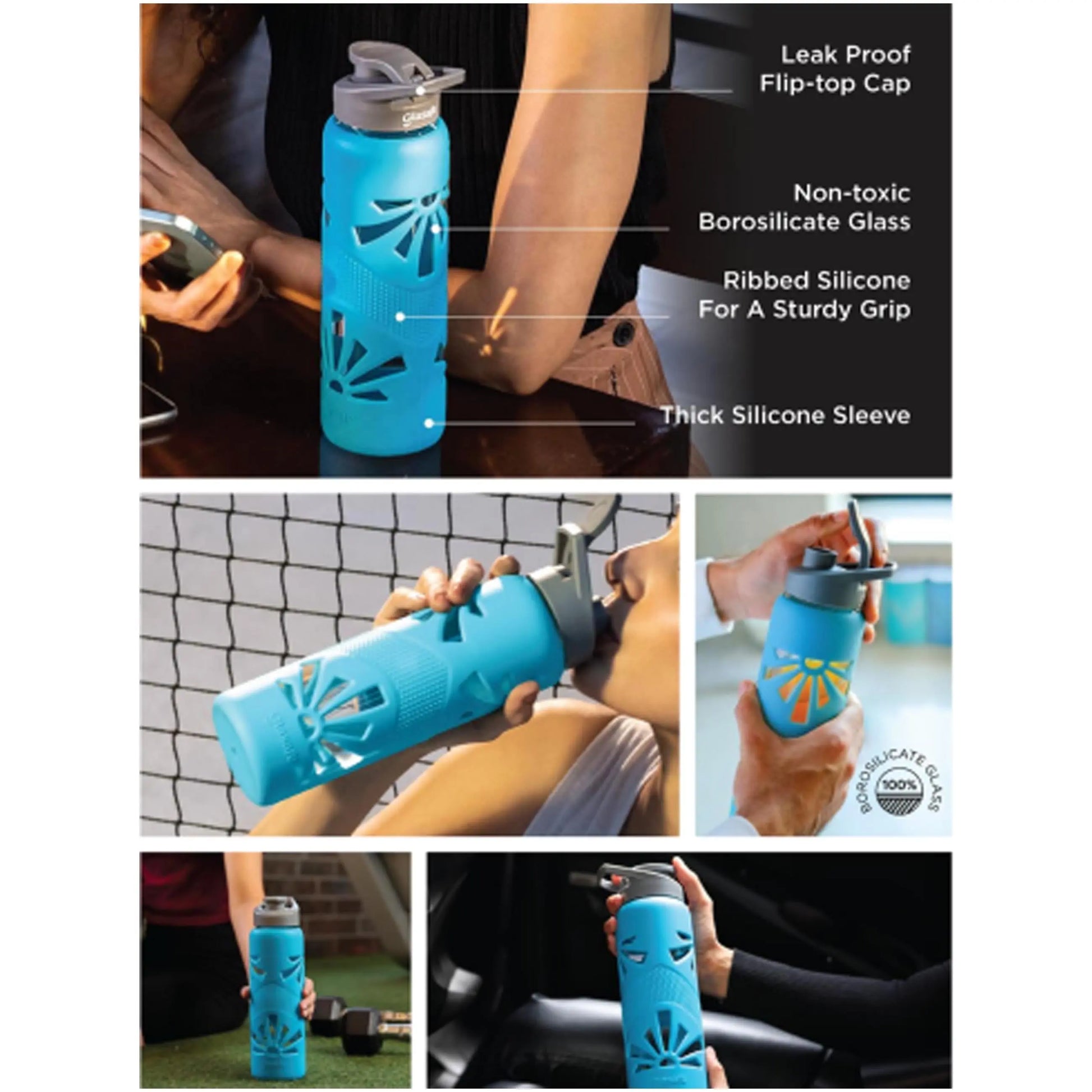 GLASAFE - CLEAR GRIP - GLASS BOTTLE MARSH Corporate gifts