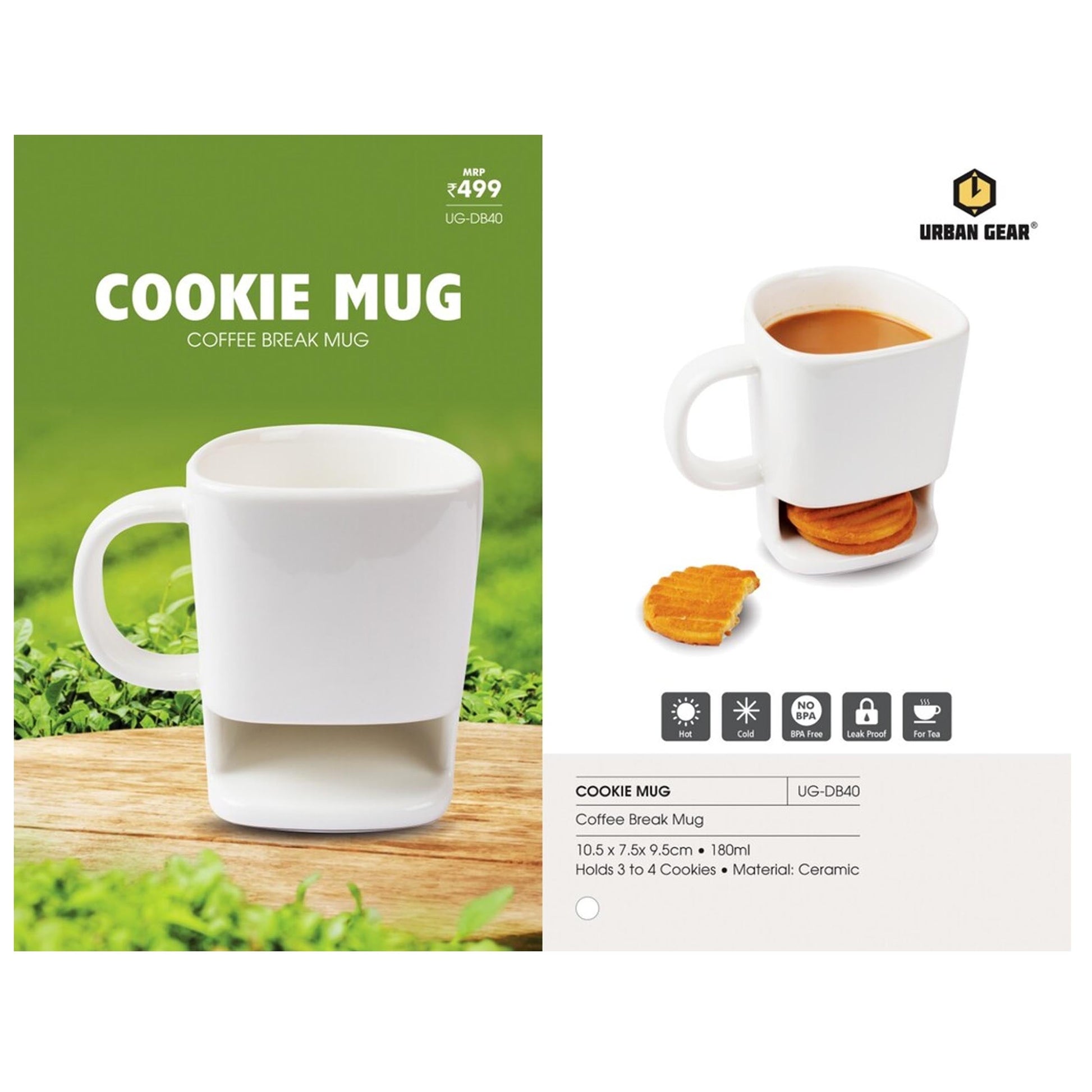 URBAN GEAR - Cookir Mug - Ceramic Biscuit Mug - UG-DB40 MARSH Corporate gifts