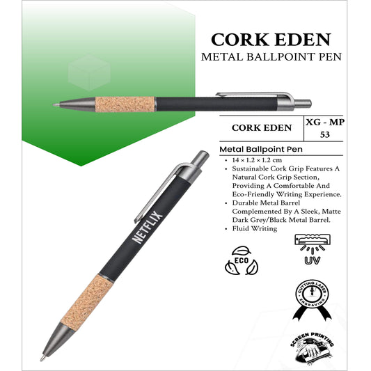 Cork Eden Metal BallPoint  Pen XG -MP53 MARSH Corporate gifts
