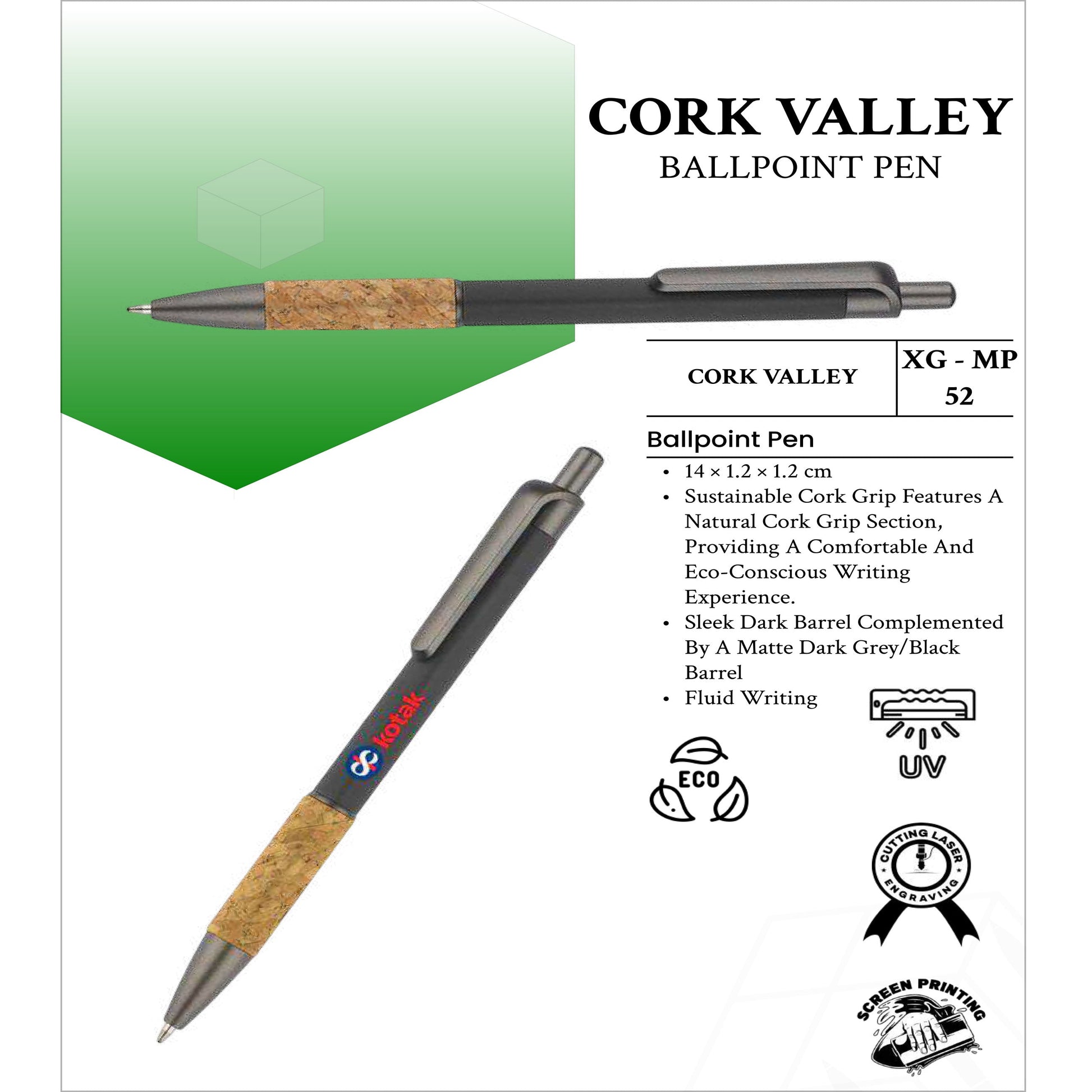 Cork Valley Ballpoint  Pen XG -MP52 MARSH Corporate gifts