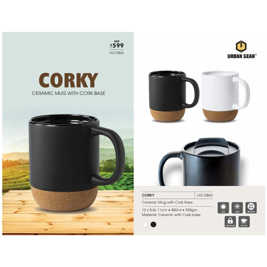 URBAN GEAR - CORKY - Ceramic Mug with Cork Base - UG-DB65 MARSH Corporate gifts