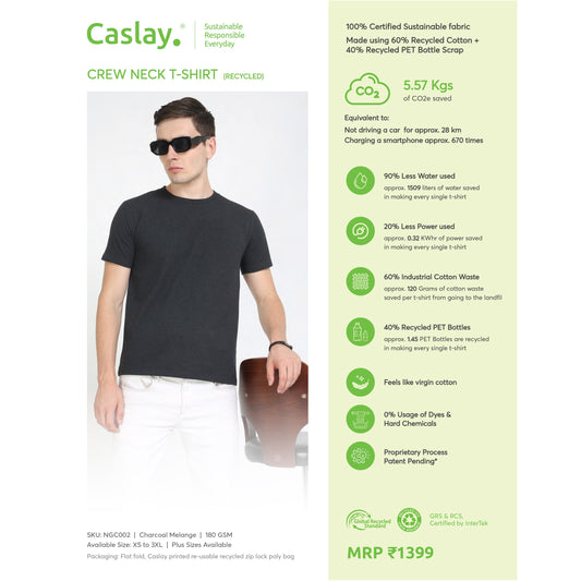 Caslay Recycled Crew Neck T-shirt