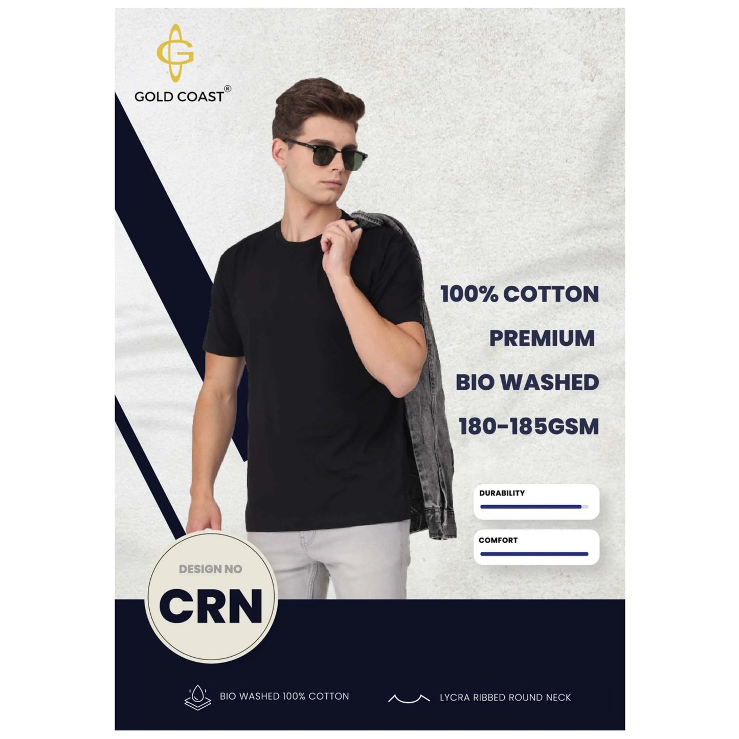 Gold Coast Cotton Biowash Round Neck - CRN MARSH Corporate gifts