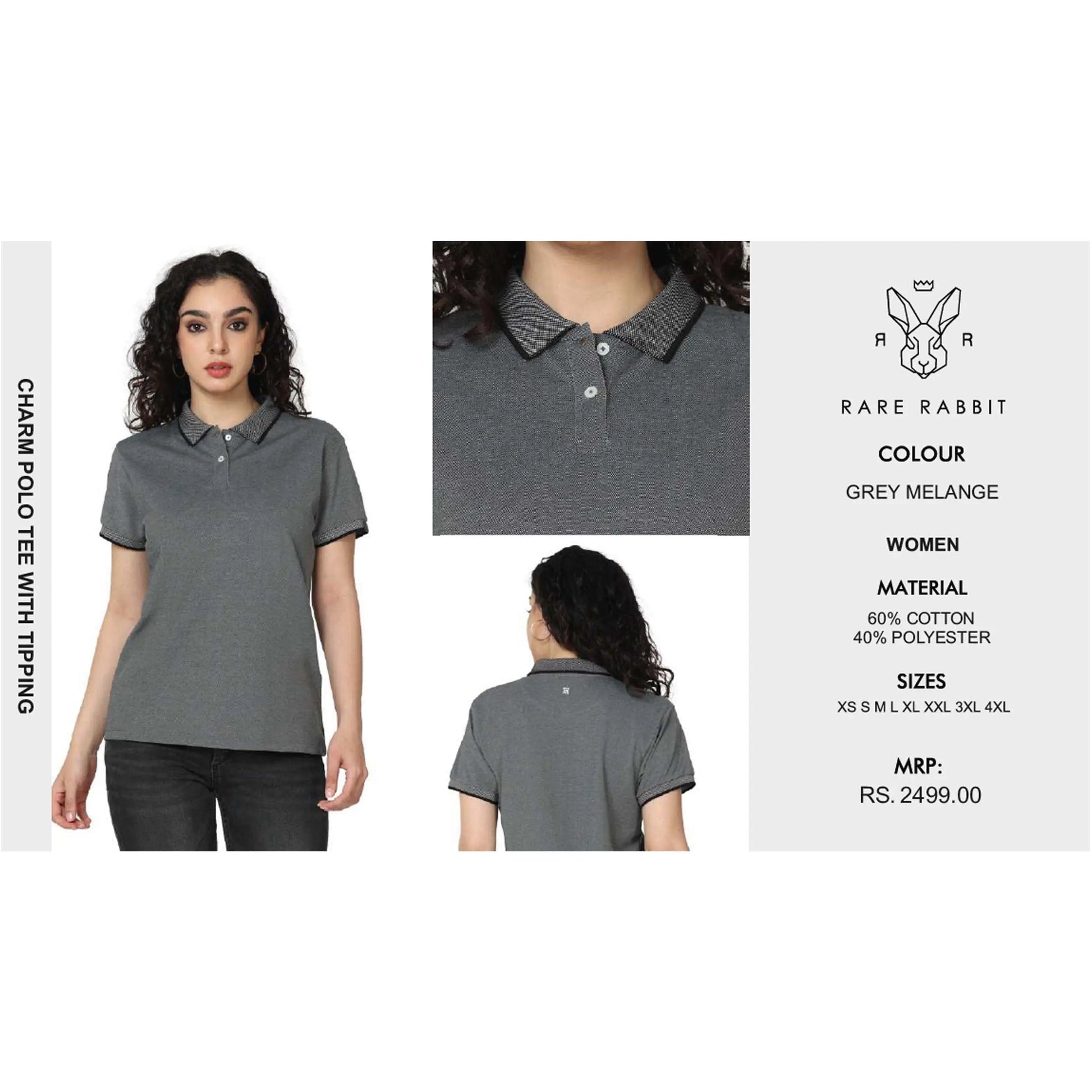 Rare Rabbit Charm Polo T Shirt With Tipping MARSH Corporate gifts