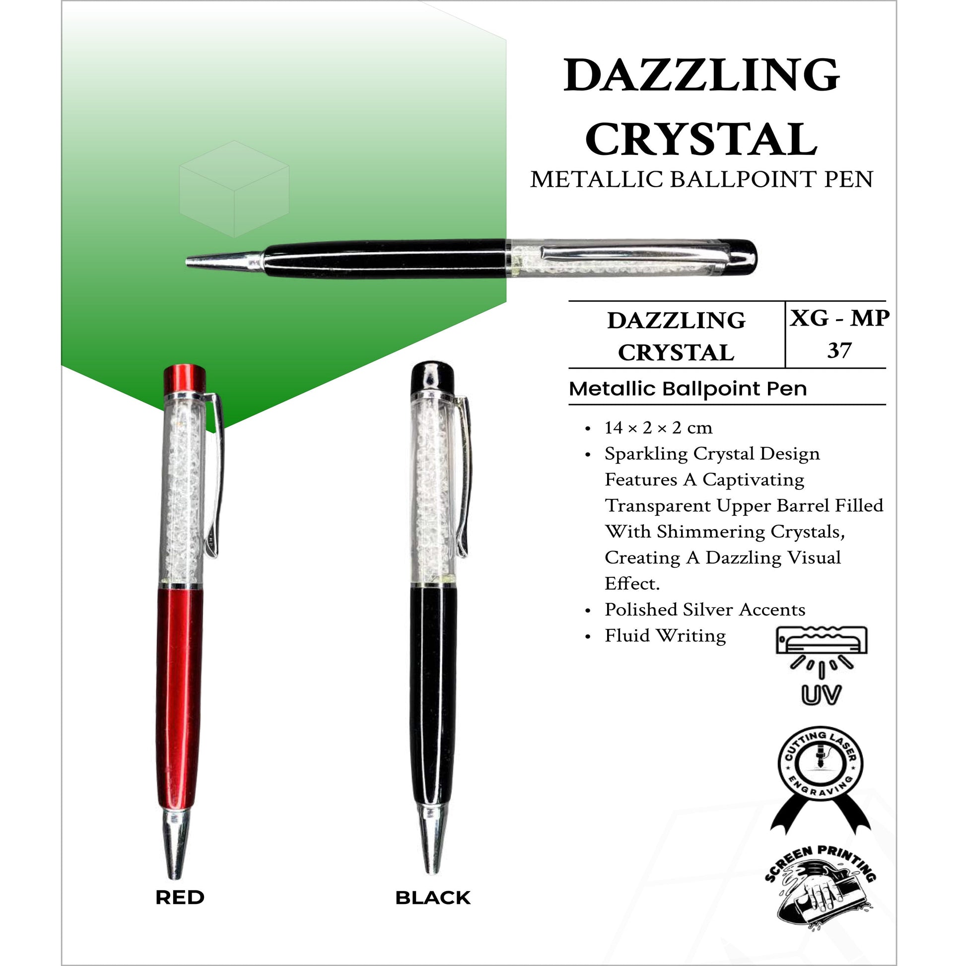 Dazzling Crystal Metallic Ball Point Pen XG- MP37 MARSH Corporate gifts