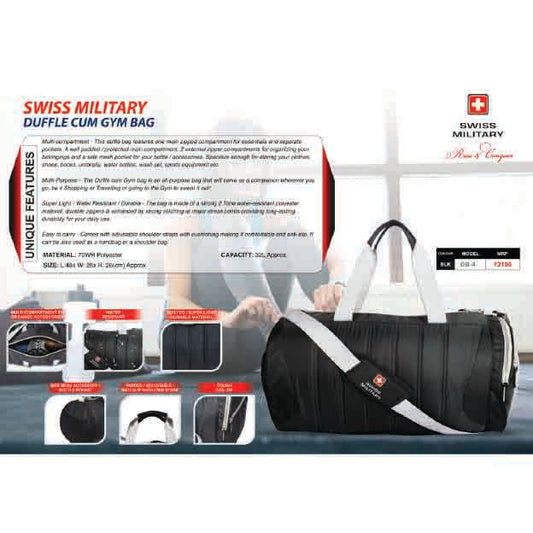SWISS MILITARY - GYM BAG -DB4 MARSH Corporate gifts