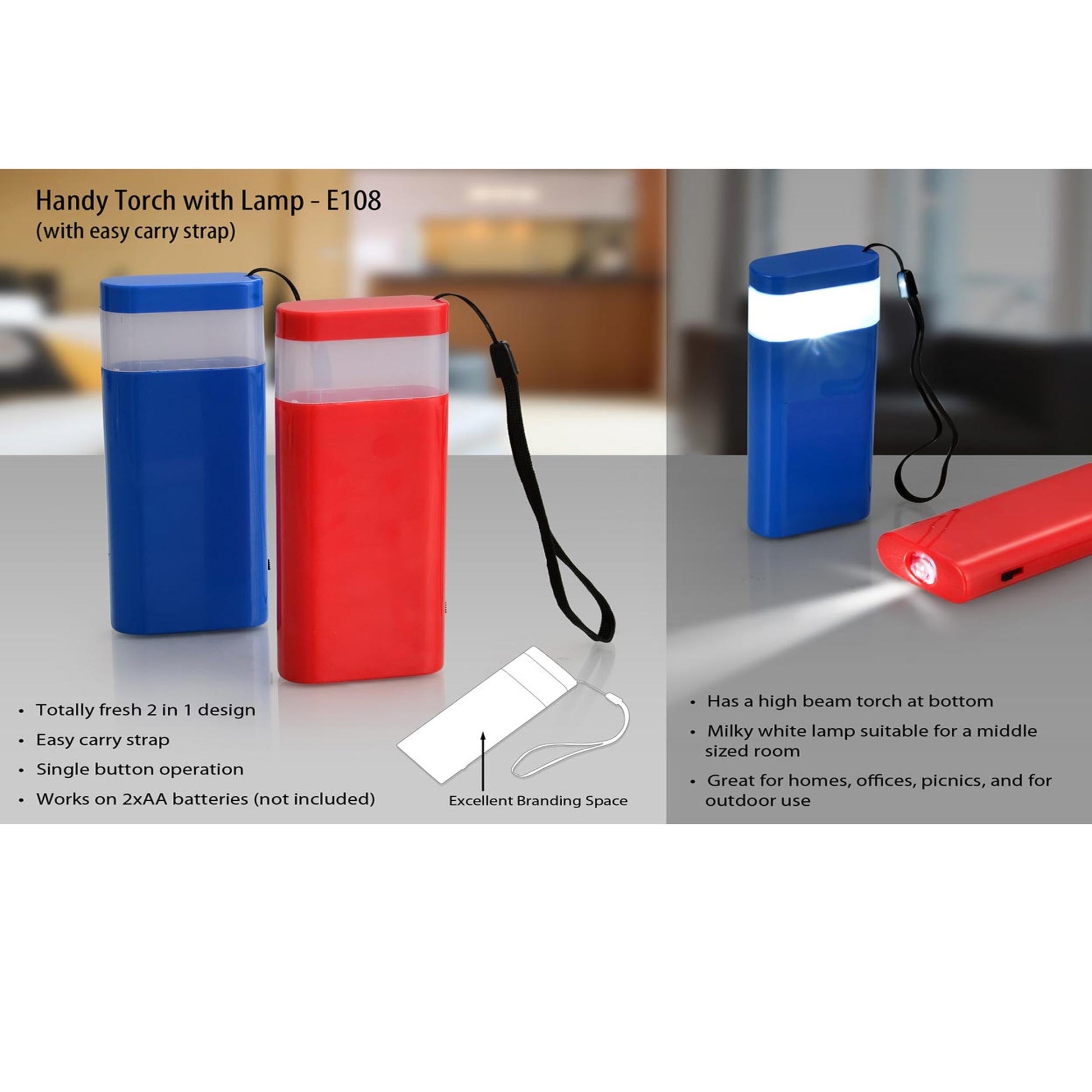Big Torch with lamp  -  E 108 MARSH Corporate gifts