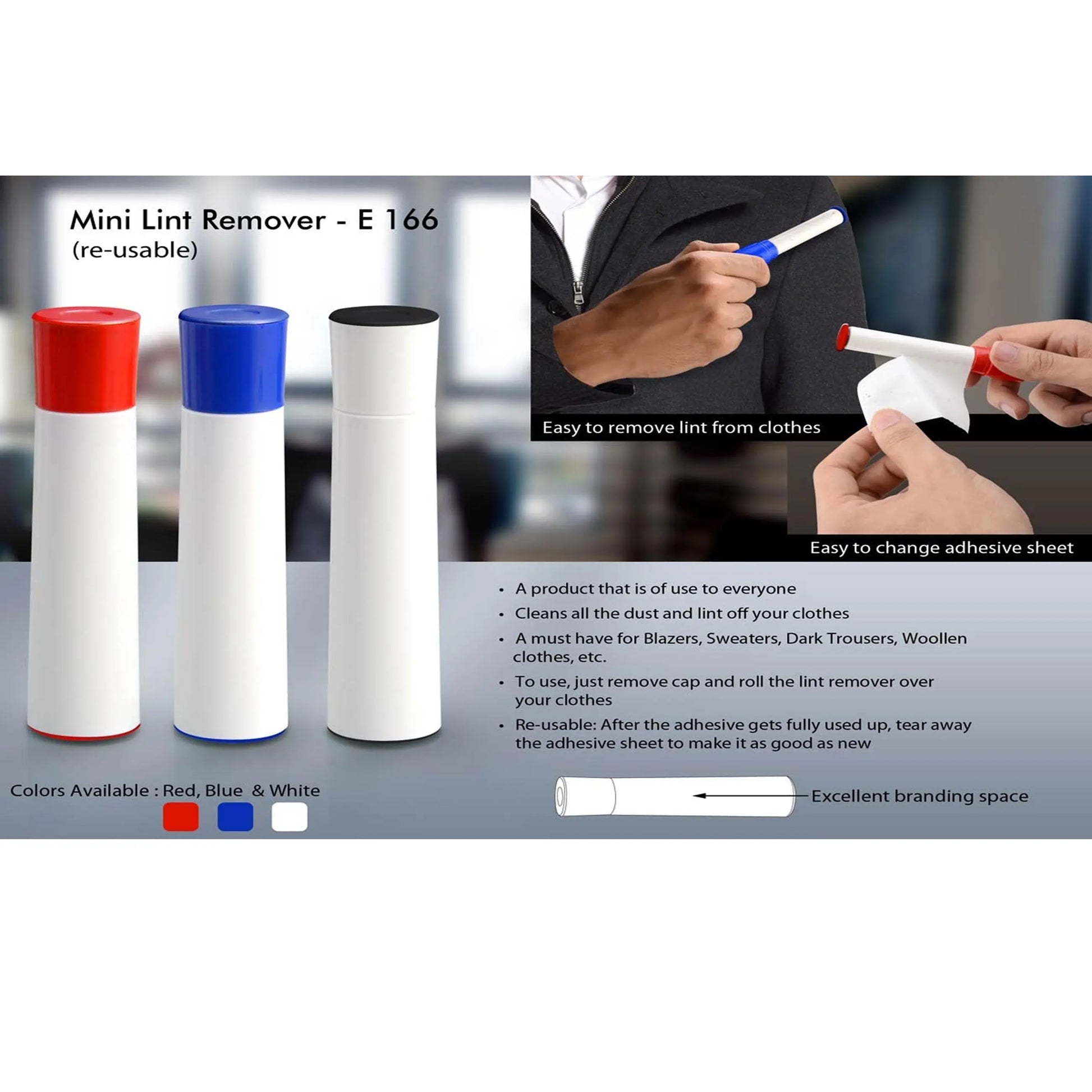 Mini Lint remover (re-usable)  -  E 166 MARSH Corporate gifts