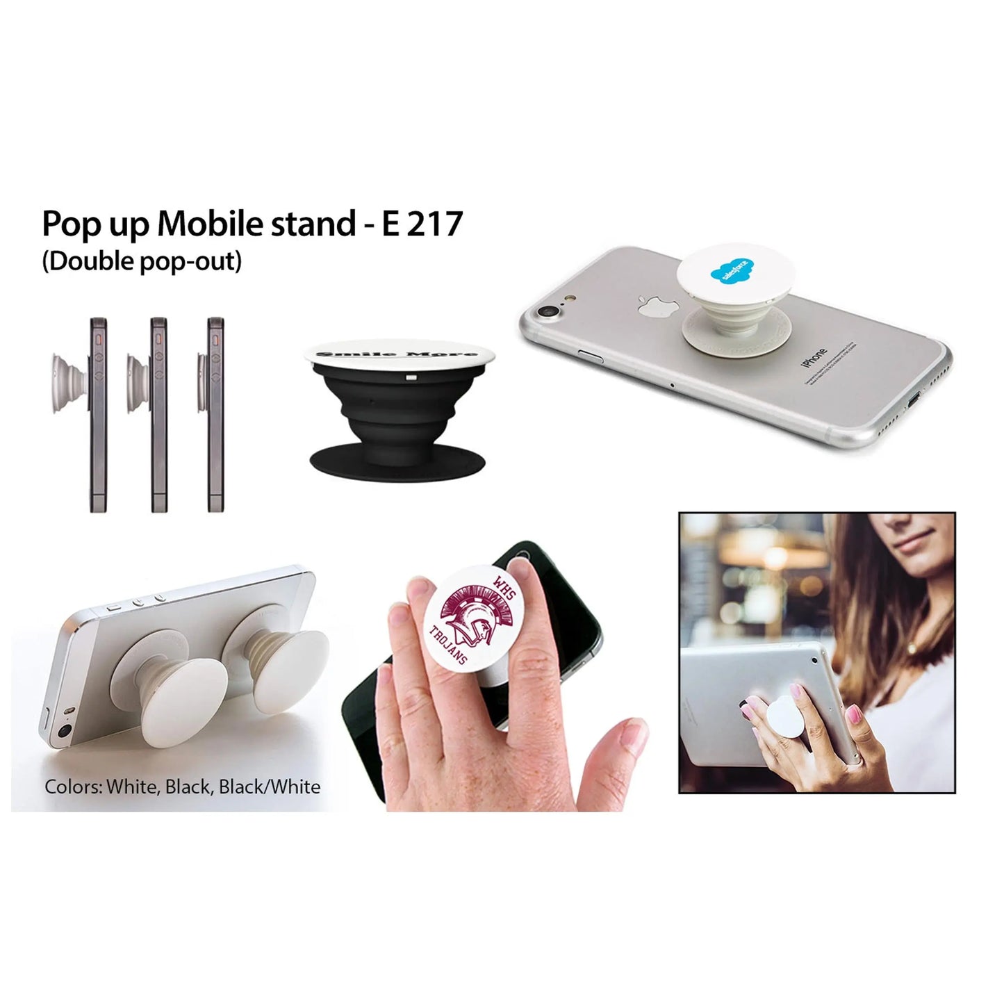 Pop up Mobile stand | Double pop out | With real 3M tape  - E 217 MARSH Corporate gifts