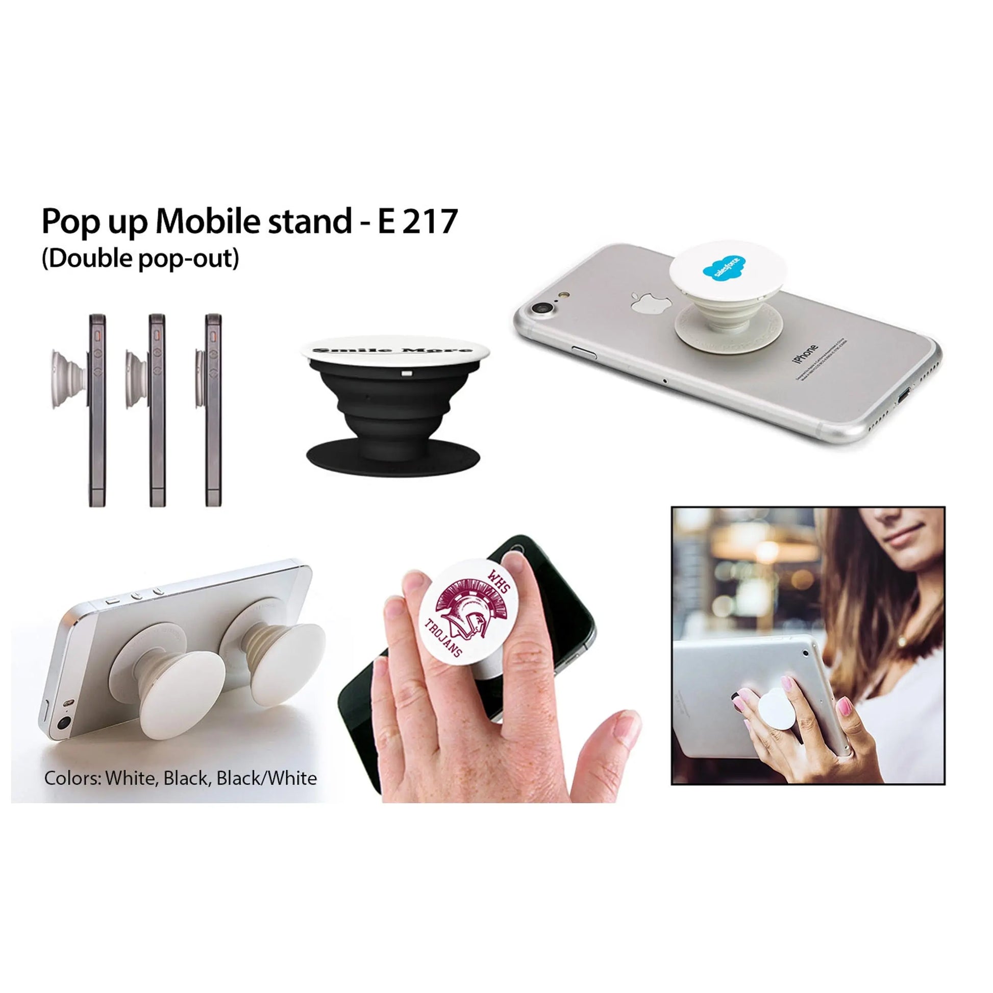 Pop up Mobile stand | Double pop out | With real 3M tape  - E 217 MARSH Corporate gifts