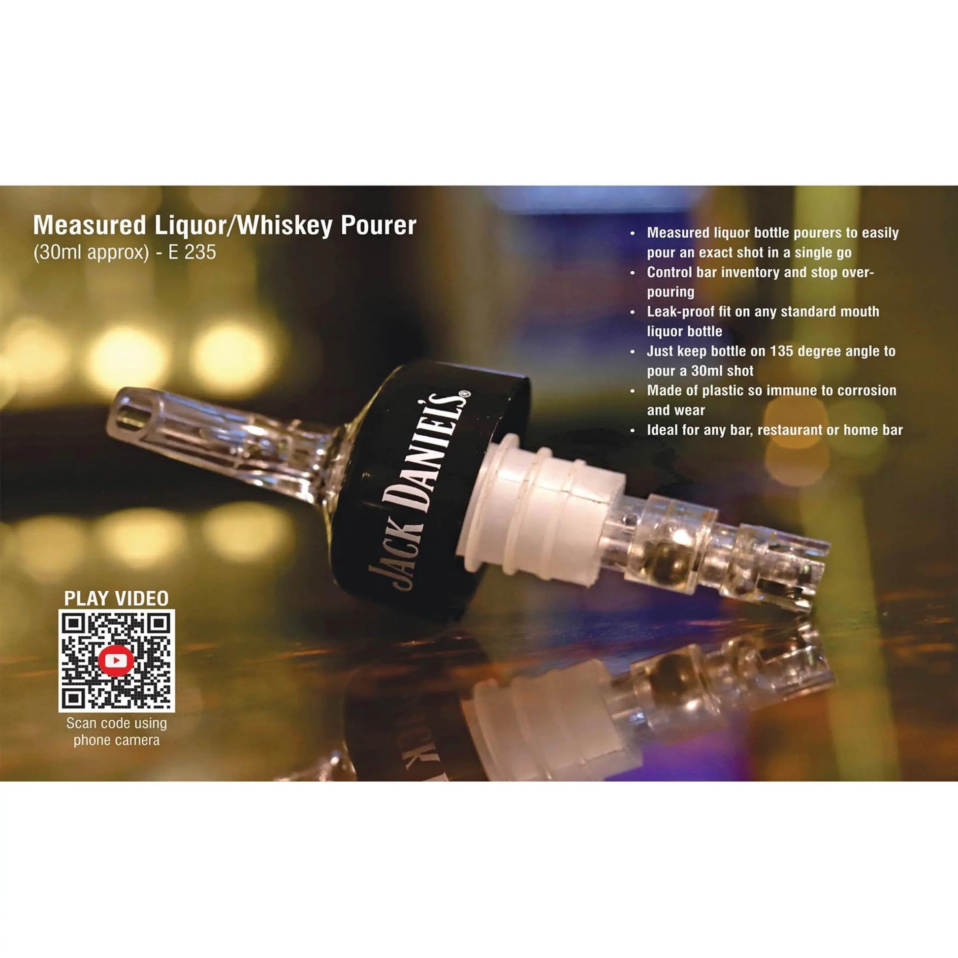 Measured Liquor/whiskey pourer (30ml approx) -  E 235 MARSH Corporate gifts
