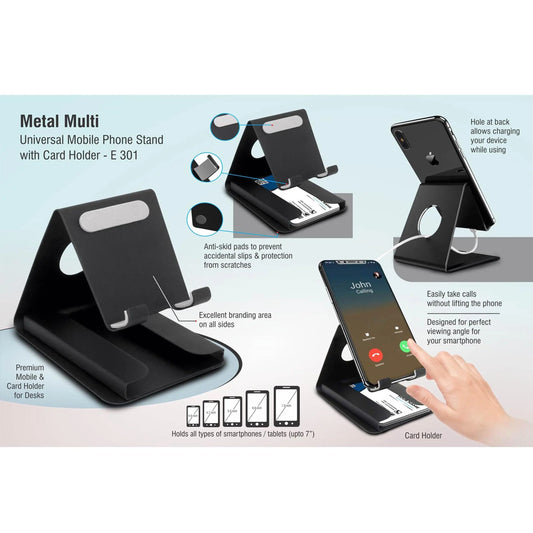 Metal multi mobile stand with Visiting card holder   -  E 301 MARSH Corporate gifts