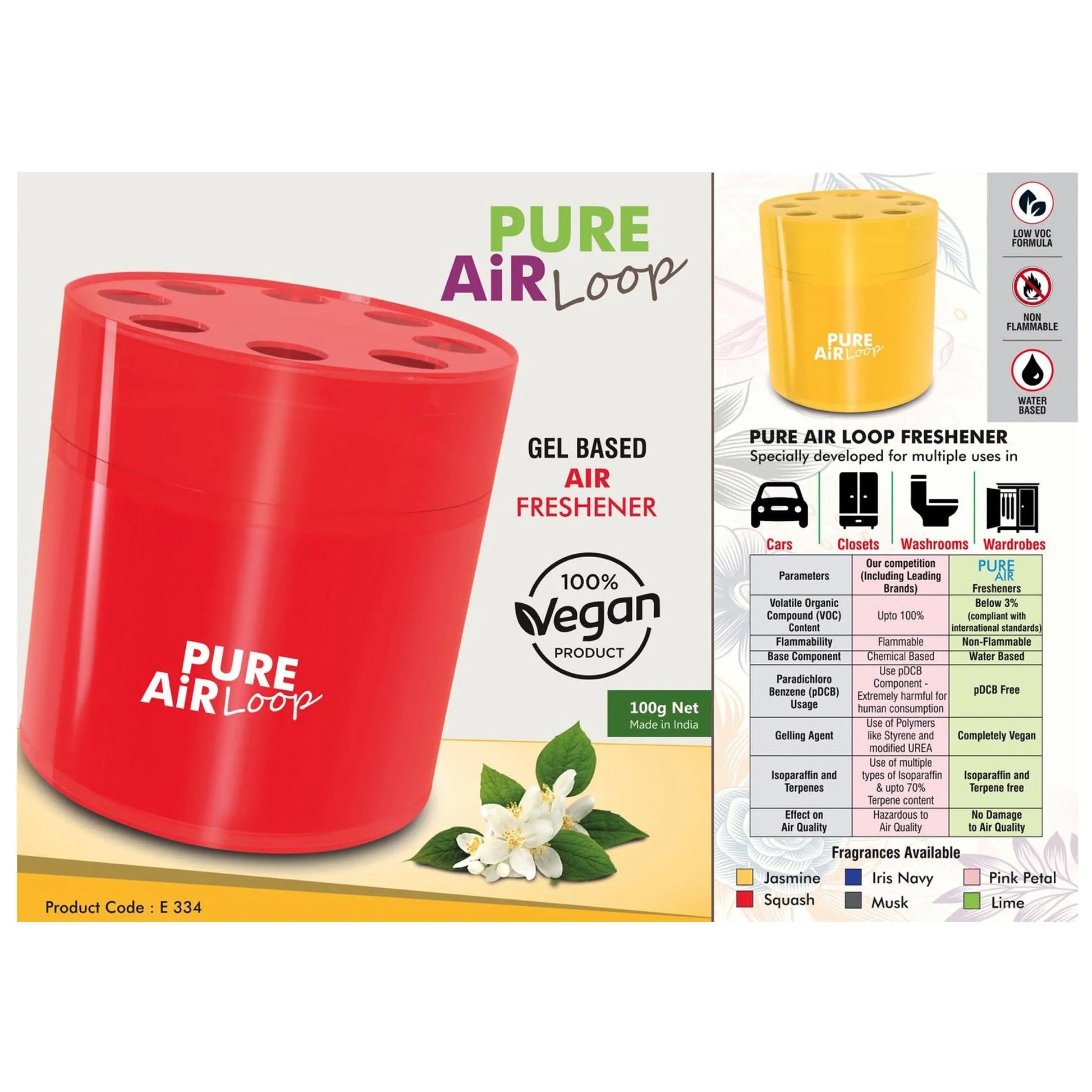 Pure Air Loop: Gel based room freshener for Home, Office and  Car | Net 100 grams - E 334 MARSH Corporate gifts