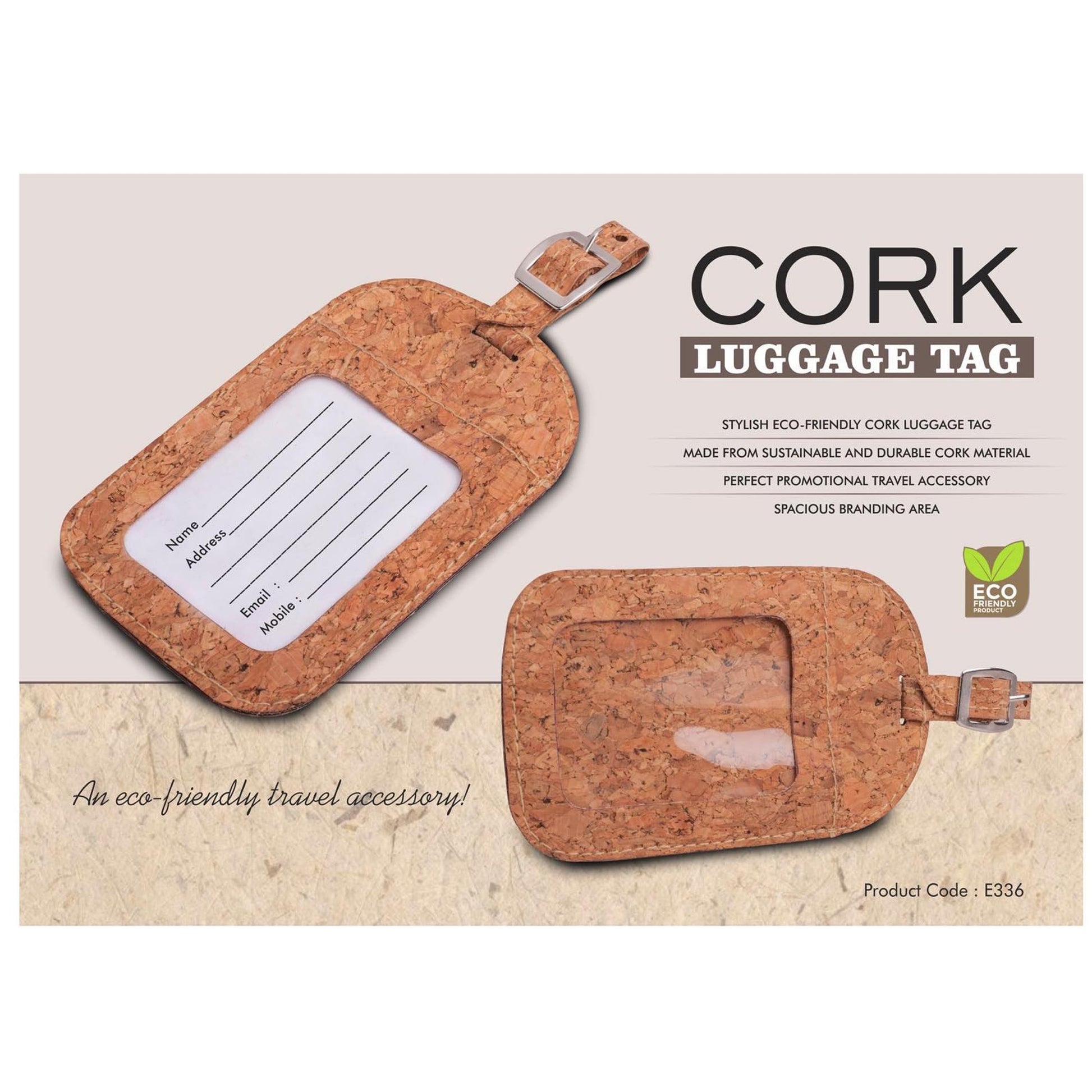 Cork Luggage tag - E 336 MARSH Corporate gifts