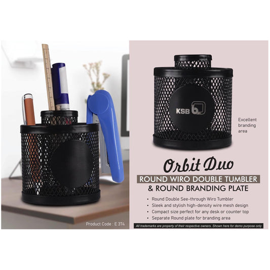 0rbit Duo: Round Wiro Double tumbler & Round Branding Plate - E 374