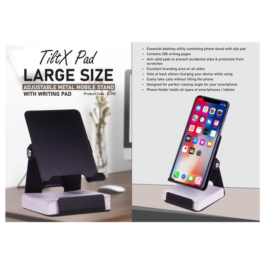 TiltX Pad- Large size Adjustable metal mobile stand with writing  pad | 200 writing sheet - E 390 MARSH Corporate gifts