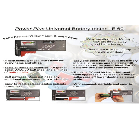 Power Plus universal battery tester  - E 60 MARSH Corporate gifts
