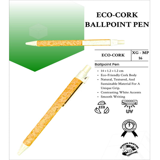 Eco- Cork BallPoint Pen XG- MP16 MARSH Corporate gifts
